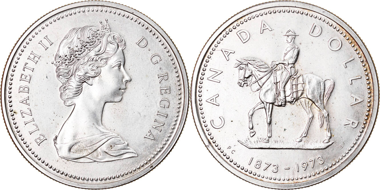 Canada Dollar 1973 Royal Canadian Mint Coin, Elizabeth II, Royal