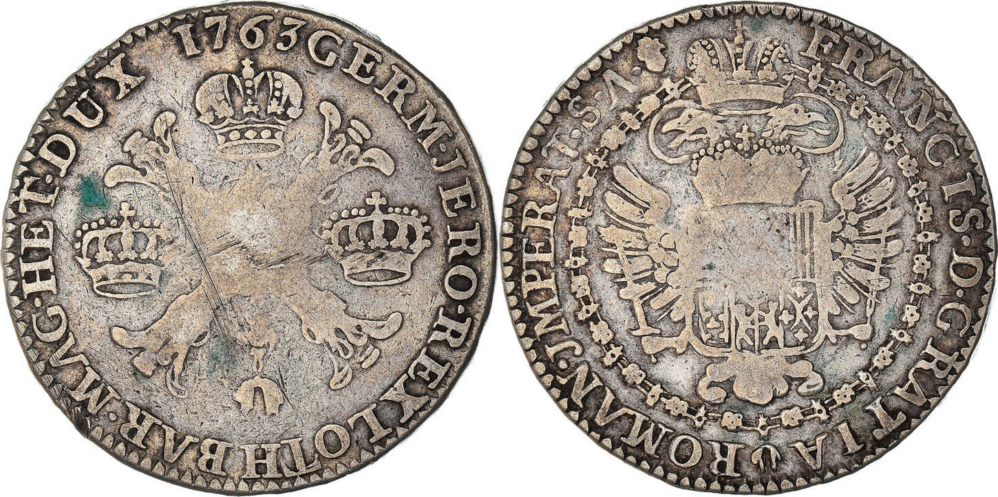 AUSTRIAN NETHERLANDS 1/2 Kronenthaler 1763 (B) Coin, Maria Theresa ...