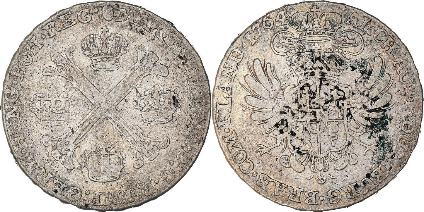 AUSTRIAN NETHERLANDS 1/2 Kronenthaler 1764 (B) Coin, Maria Theresa ...