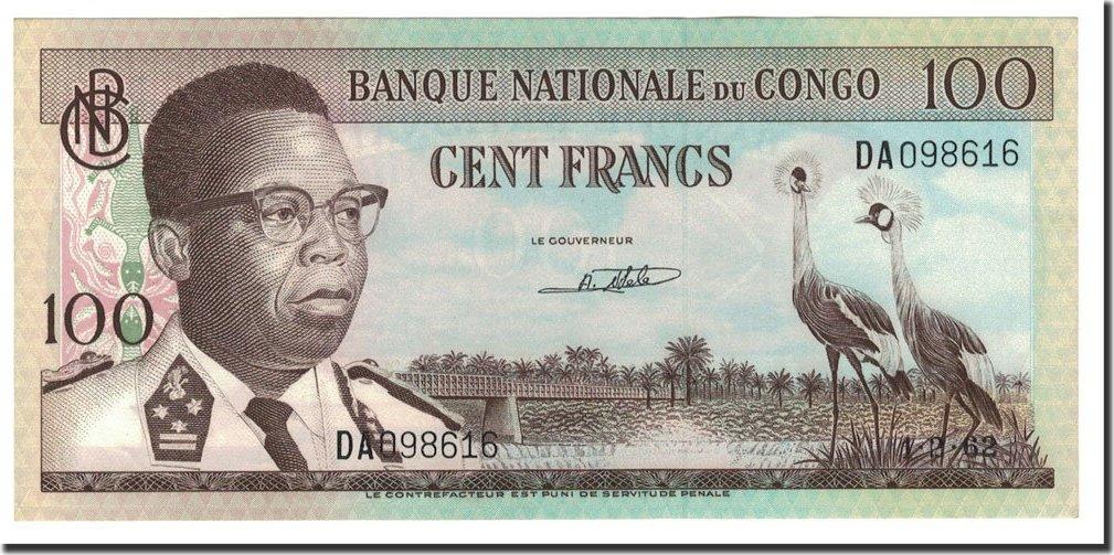 Congo Democratic Republic 100 Francs 1961-1964 Banknote
