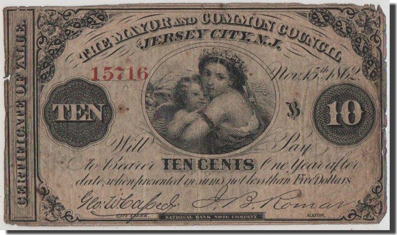 United States 10 Cents 1862 Banknote F(12-15) | MA-Shops