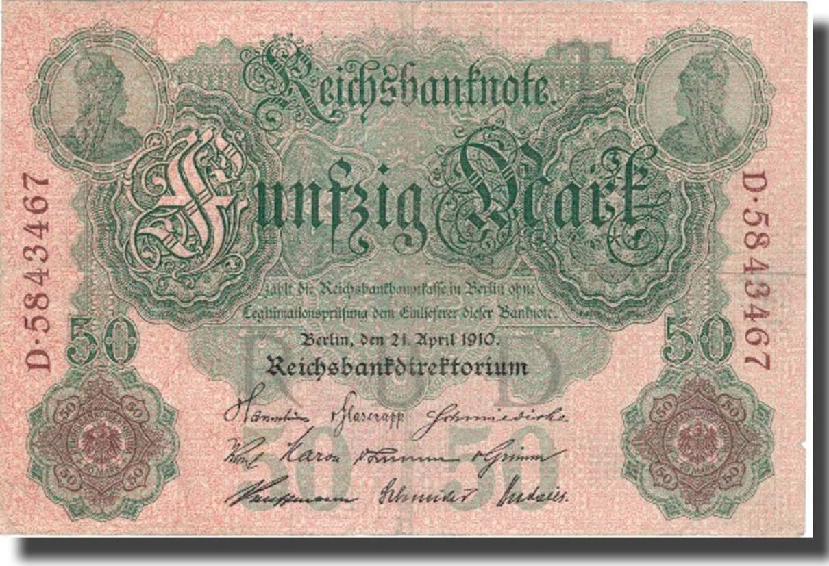 B288 Germany 50 Mark 1910