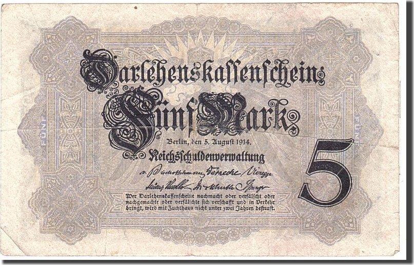 Germany Deutschland RARE 5 mark 1914 VF++XF SEE SCAN &330