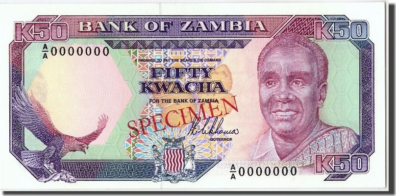 ZAMBIA 50 KWACHA 2018 P-NEW UNC