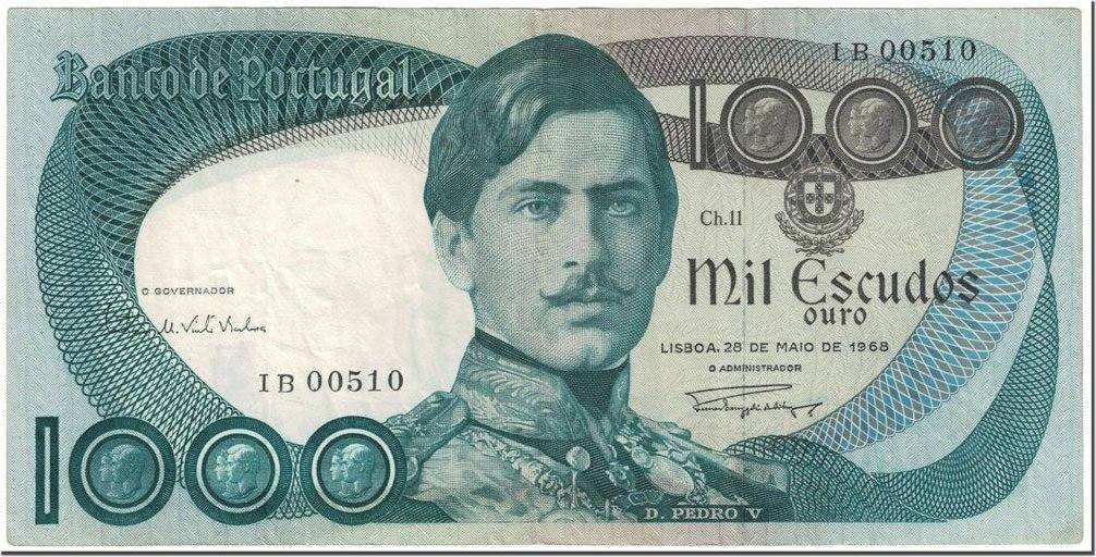 Vivre Au Portugal Avec 1000 Euros Portugal 1000 Escudos Banknote, 1968-05-28, KM:175a AU(55-58) | MA-Shops