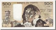 France 500 Francs Banknote, 500 F 1968-1993 ''Pascal'', 1976-11-04 -