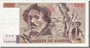 France 100 Francs Banknote, 100 F 1978-1995 ''Delacroix'' -