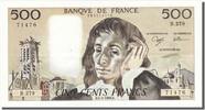 France 500 Francs Banknote, 500 F 1968-1993 ''Pascal'', 1988-05-05 -