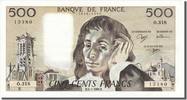 France 500 Francs Banknote, 500 F 1968-1993 ''Pascal'', 1990-07-05 -
