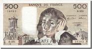 France 500 Francs Banknote, 500 F 1968-1993 ''Pascal'', 1991-10-03 -