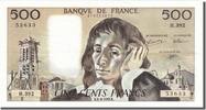 France 500 Francs Banknote, 500 F 1968-1993 ''Pascal'', 1992-08-06 -
