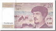 France 20 Francs Banknote, 20 F 1980-1997 ''Debussy'' -