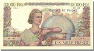 France 10,000 Francs Banknote, 10 000 F 1945-1956 ''Génie Français'' -