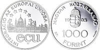 Hungary 1000 Forint Coin, European Currency Union - ECU, Budapest -
