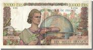 France 10,000 Francs Banknote, 10 000 F 1945-1956 ''Génie Français'' -