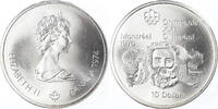 Canada 10 Dollars Coin, Elizabeth II, 1976 Olympics - Head of Zeus -
