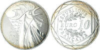 France 10 Euro Monnaie de Paris, Coq, Silver, Gadoury:EU656 -