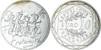 France 10 Euro Sempé Fraternité Été, Silver -