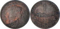 France Centime Coin, Dupuis, Paris, Bronze, KM:840 -
