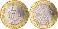 Slovenia 3 Euro Edward Rusjan 1909, Bi-Metallic -