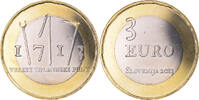 Slovenia 3 Euro 1713 VELIKI TOLMONSKI PUNT, Bi-Metallic -