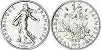 France 1/2 Franc Coin, Semeuse, Paris, Nickel, KM:931.1 -