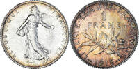 France Franc Coin, Semeuse, Paris, Belle patine, Silver -