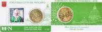 VATICAN CITY 50 Euro Cent Stamp and coin card N°20, Brass -