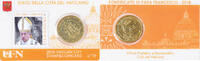 VATICAN CITY 50 Euro Cent Stamp and coin card N°19, Brass -