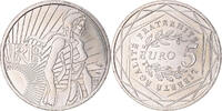 France 5 Euro Semeuse, Silver, KM:1534 -
