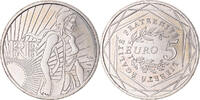 France 5 Euro Semeuse, Silver, KM:1534 -
