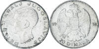 Yugoslavia 20 Dinara Coin, Petar II, Silver, KM:23 -