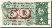 Switzerland 50 Franken Banknote, 1961-12-21 -