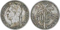 Belgian Congo 50 Centimes Coin, Copper-nickel, KM:23 -