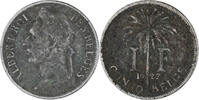 Belgian Congo Franc Coin, Copper-nickel, KM:20 -