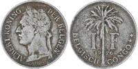 Belgian Congo Franc Coin, Copper-nickel, KM:21 -