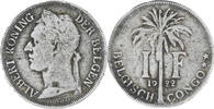 Belgian Congo Franc Coin, Copper-nickel, KM:21 -