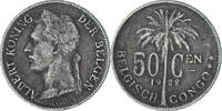 Belgian Congo 50 Centimes Coin, Copper-nickel, KM:23 -