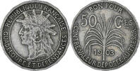 Guadeloupe 50 Centimes Coin, Copper-nickel, KM:45 -