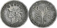 Guadeloupe 50 Centimes Coin, Copper-nickel, KM:45 -