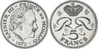 Monaco 5 Francs Coin, Rainier III, Copper-nickel, KM:150 -