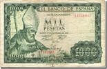 Spain 1000 Pesetas Banknote, 1965-11-19 -