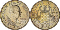 Monaco 10 Francs Rainier III, Nickel-Aluminum-Bronze, KM:162 -