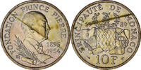 Monaco 10 Francs Rainier III, Nickel-Aluminum-Bronze, KM:162 -