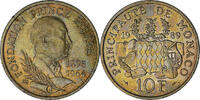 Monaco 10 Francs Rainier III, Nickel-Aluminum-Bronze, KM:162 -