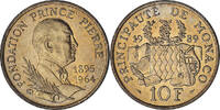Monaco 10 Francs Rainier III, Nickel-Aluminum-Bronze, KM:162 -