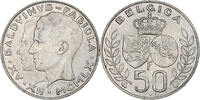 Belgium 50 Francs, 50 Frank Brussels, Silver, KM:152.1 -