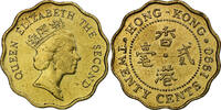Hong Kong 20 Cents Elizabeth II, Nickel-brass, KM:59 -