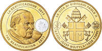 Vatican Medaille Béatification du Pape Jean-Paul II, Copper Gilt -