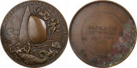 Frankreich Medaille Yachting, Sirènes, Anges, Bronze, Delamarre, SS+ -